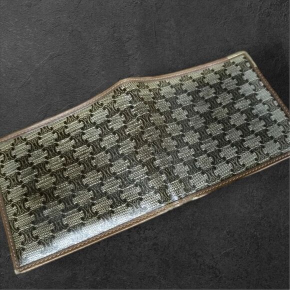 Céline Macadam Vintage Bifold Wallet Brown Leather & Canvas - Picture 11 of 15